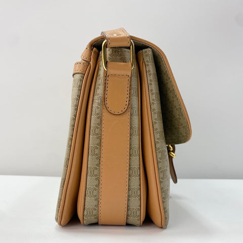 CELINE Macadam (Old Celine) Shoulder Bag beige WS34865
