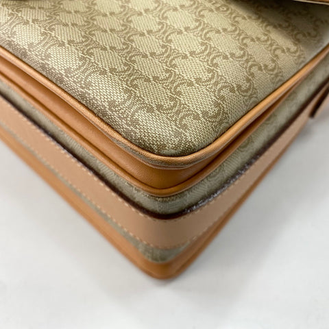 CELINE Macadam (Old Celine) Shoulder Bag beige WS34865