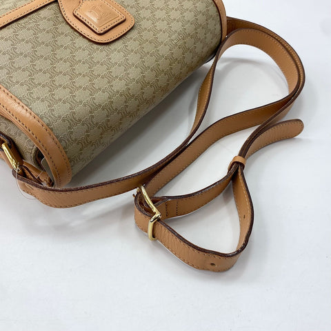 CELINE Macadam (Old Celine) Shoulder Bag beige WS34865