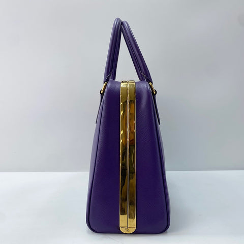 PRADA Promenade Handbag purple WS34868