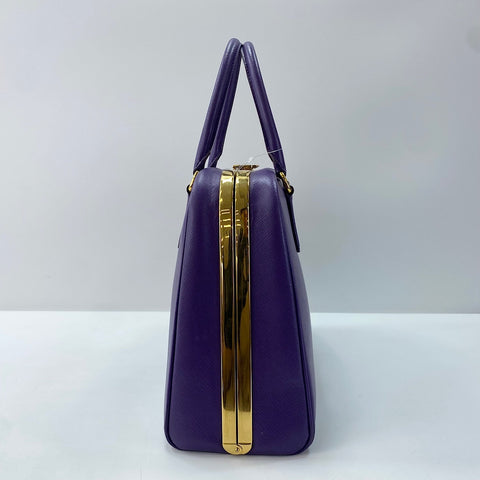 PRADA Promenade Handbag purple WS34868