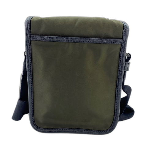 PRADA Safiano Shoulder Bag khaki WS34869