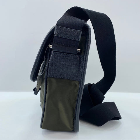 PRADA Safiano Shoulder Bag khaki WS34869