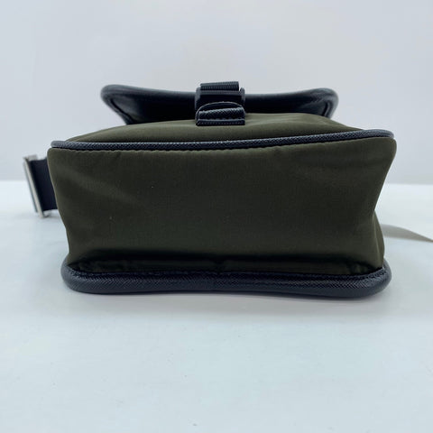 PRADA Safiano Shoulder Bag khaki WS34869