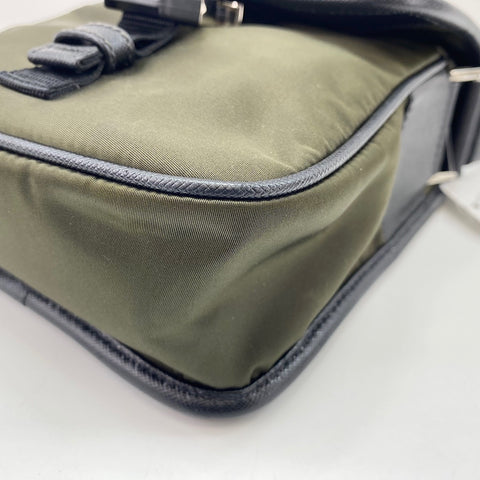PRADA Safiano Shoulder Bag khaki WS34869