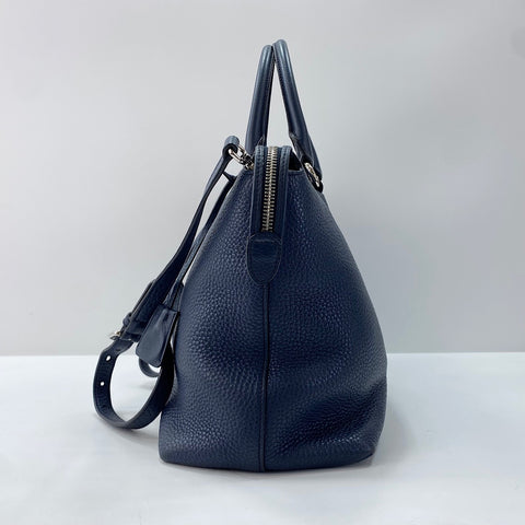 PRADA 2WAY Handbag Navy WS34871
