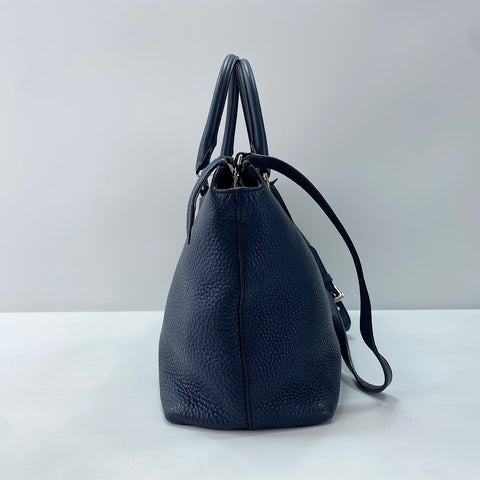 PRADA 2WAY Handbag Navy WS34871