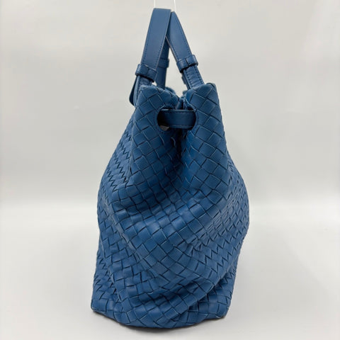 BOTTEGAVENETA INTRECCIATO Large Tote Bag blue WS34888