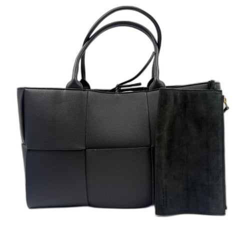 BOTTEGAVENETA MAXI INTRECCIATO Tote Bag black WS34893