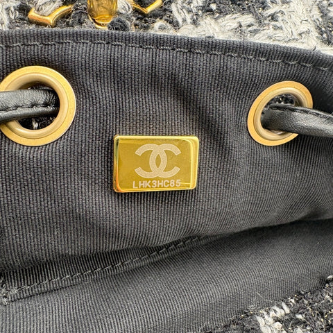CHANEL Matelasse Large Backpack  Daypack gray WS34896