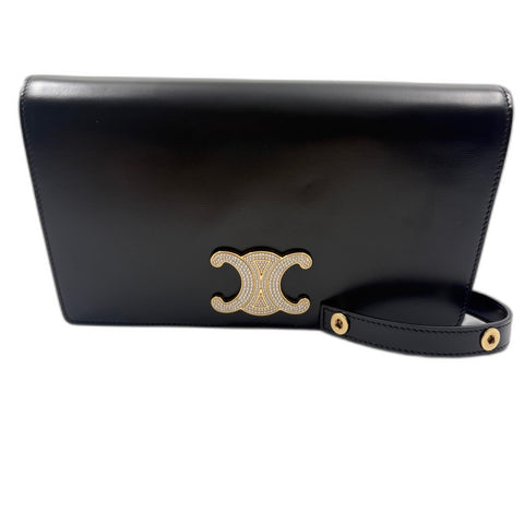 CELINE Triomphe Clutch bag black WS34897