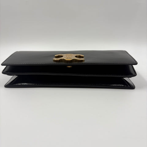 CELINE Triomphe Clutch bag black WS34897