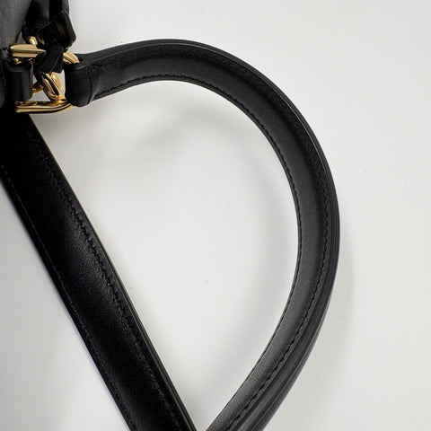 CELINE Seize Classic 2WAY Handbag black WS34905