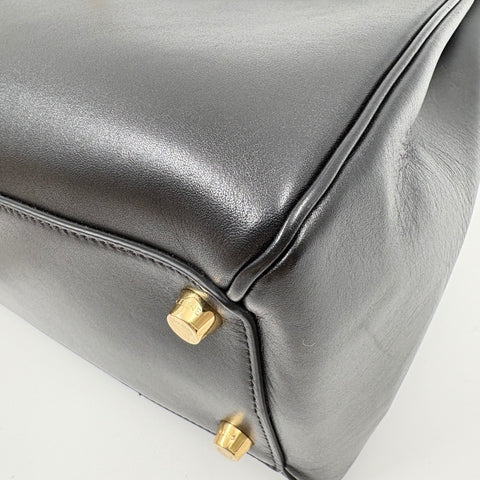 CELINE Seize Classic 2WAY Handbag black WS34905
