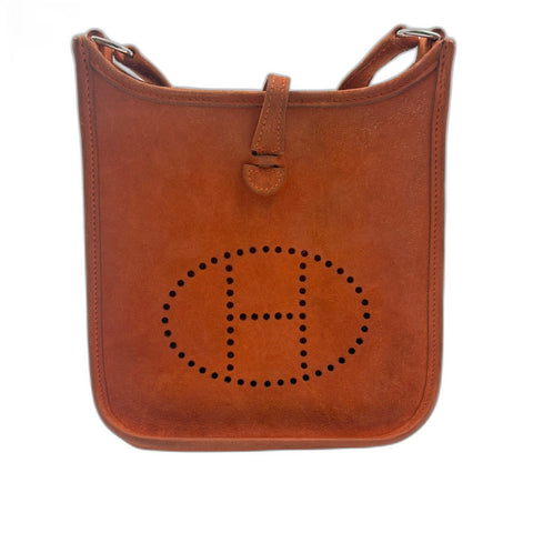 HERMES Evelyn TPM Shoulder Bag Orange WS34907