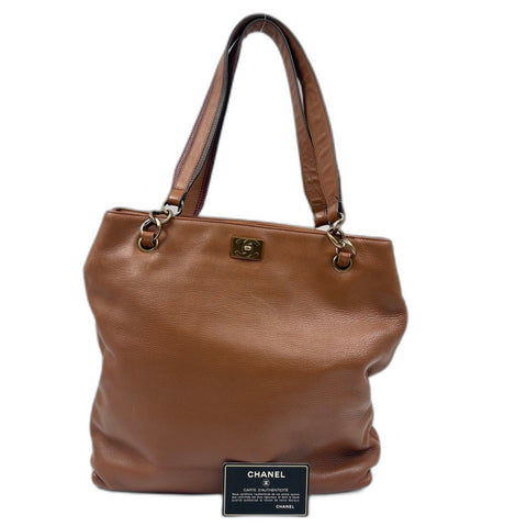 CHANEL Tote Bag Brown WS34908