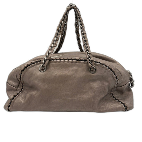 CHANEL Luxury line Boston bag gray WS34909