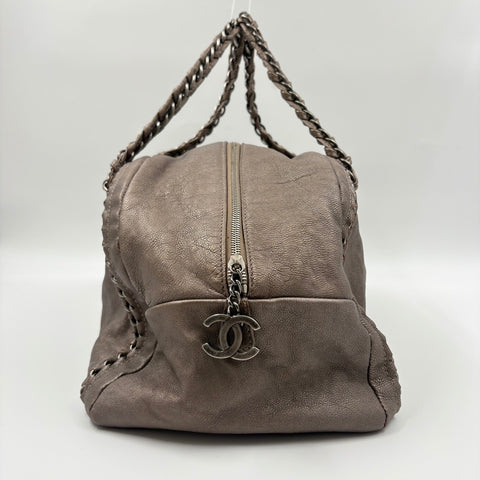 CHANEL Luxury line Boston bag gray WS34909