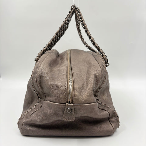 CHANEL Luxury line Boston bag gray WS34909