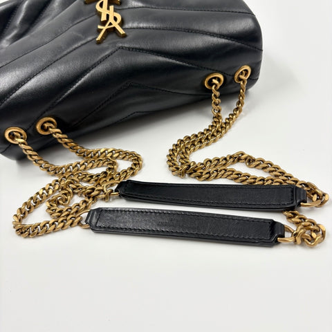 YVES SAINT LAURENT Lulu Small 2WAY Shoulder Bag black WS34910