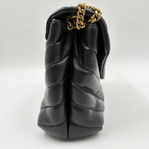 YVES SAINT LAURENT Lulu Small 2WAY Shoulder Bag black WS34910