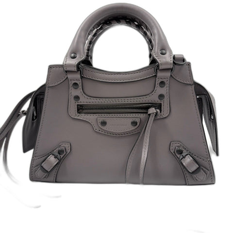BALENCIAGA Neo Classic Mini 2WAY Handbag gray WS34917