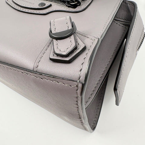 BALENCIAGA Neo Classic Mini 2WAY Handbag gray WS34917