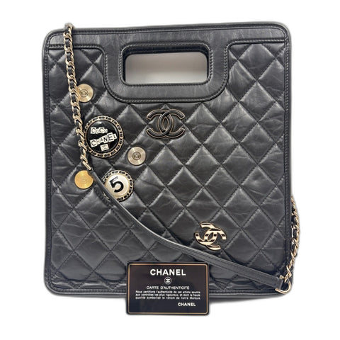 CHANEL Matelasse Handbag black WS34920