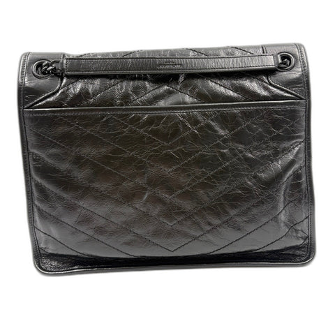 YVES SAINT LAURENT Niki Medium 2WAY, Used Finish Handbag black WS34921