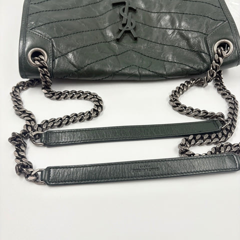 YVES SAINT LAURENT Niki 2WAY, distressed finish Handbag green WS34922