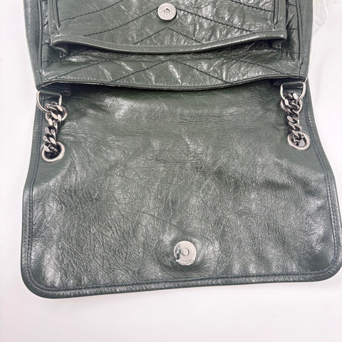 YVES SAINT LAURENT Niki 2WAY, distressed finish Handbag green WS34922
