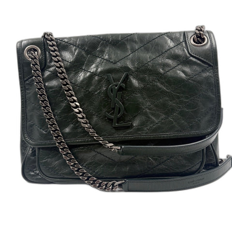 YVES SAINT LAURENT Niki 2WAY, distressed finish Handbag green WS34922