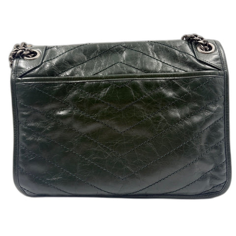 YVES SAINT LAURENT Niki 2WAY, distressed finish Handbag green WS34922