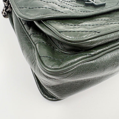 YVES SAINT LAURENT Niki 2WAY, distressed finish Handbag green WS34922
