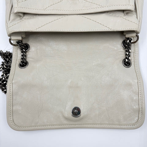YVES SAINT LAURENT Niki Baby 2WAY, distressed finish Shoulder Bag beige WS34923