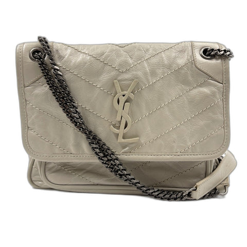 YVES SAINT LAURENT Niki Baby 2WAY, distressed finish Shoulder Bag beige WS34923
