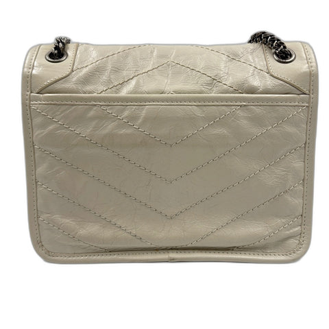 YVES SAINT LAURENT Niki Baby 2WAY, distressed finish Shoulder Bag beige WS34923