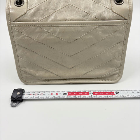 YVES SAINT LAURENT Niki Baby 2WAY, distressed finish Shoulder Bag beige WS34923