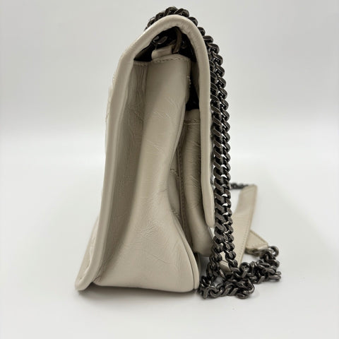 YVES SAINT LAURENT Niki Baby 2WAY, distressed finish Shoulder Bag beige WS34923