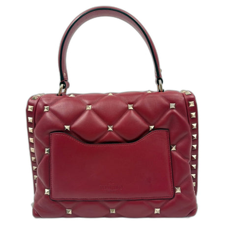 VALENTINO Canvas Studs 2WAY, Studs Handbag Red WS34924