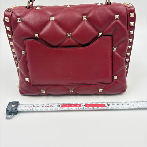 VALENTINO Canvas Studs 2WAY, Studs Handbag Red WS34924