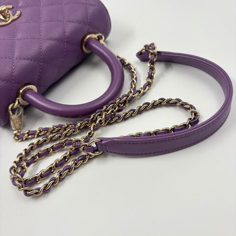 CHANEL Matelasse Handbag purple WS34931