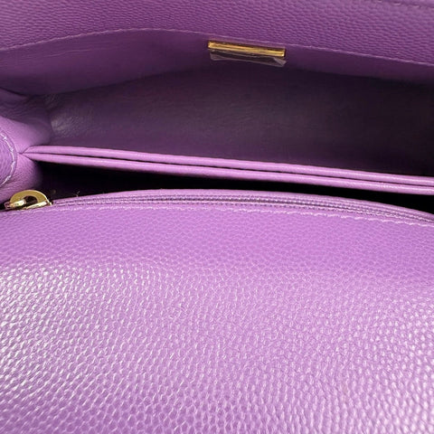 CHANEL Matelasse Handbag purple WS34931