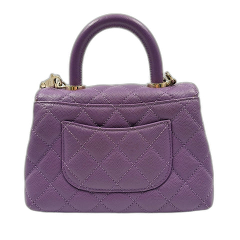 CHANEL Matelasse Handbag purple WS34931