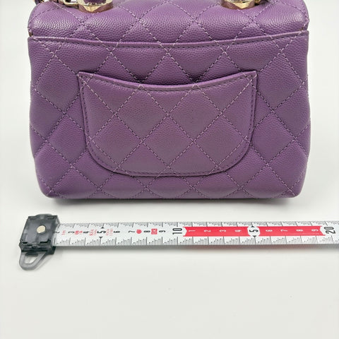 CHANEL Matelasse Handbag purple WS34931