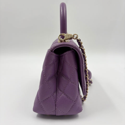 CHANEL Matelasse Handbag purple WS34931