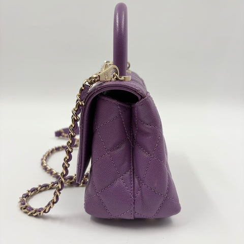 CHANEL Matelasse Handbag purple WS34931