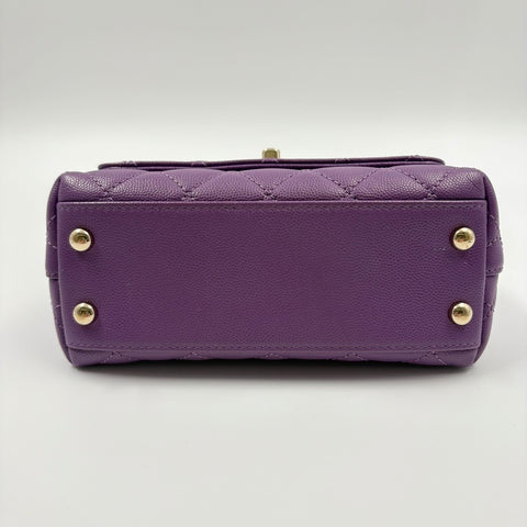 CHANEL Matelasse Handbag purple WS34931