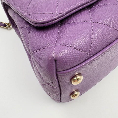 CHANEL Matelasse Handbag purple WS34931