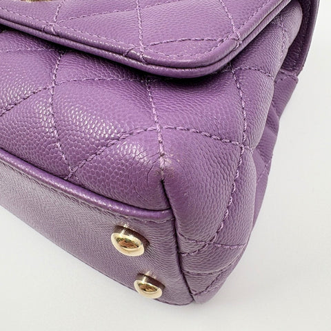 CHANEL Matelasse Handbag purple WS34931